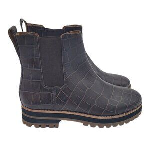 NEW Madewell The Ivy Chelsea Boot in Croc Embossed Leather MA428 Size 5